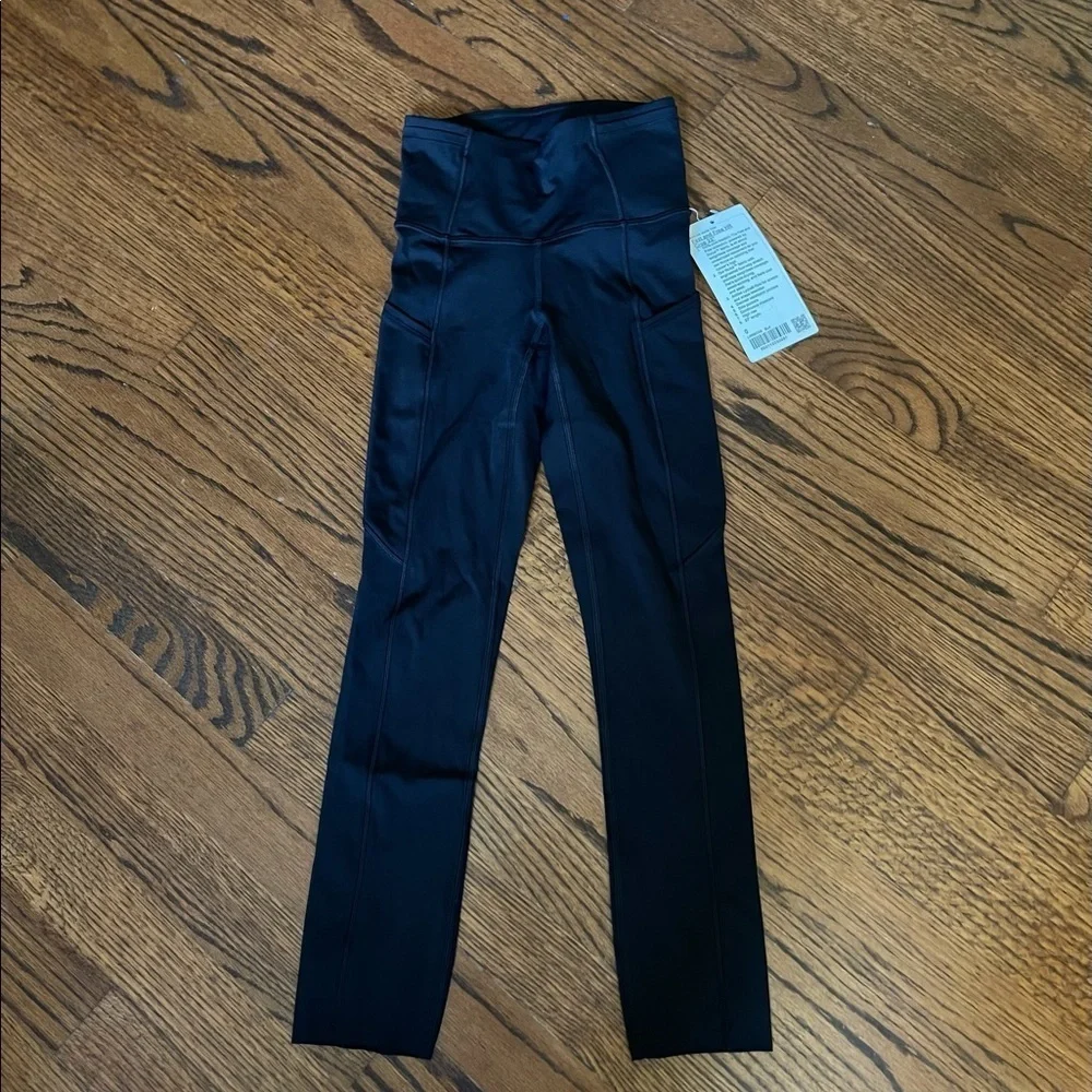 NWT lululemon fast and free high rise crop 23” black